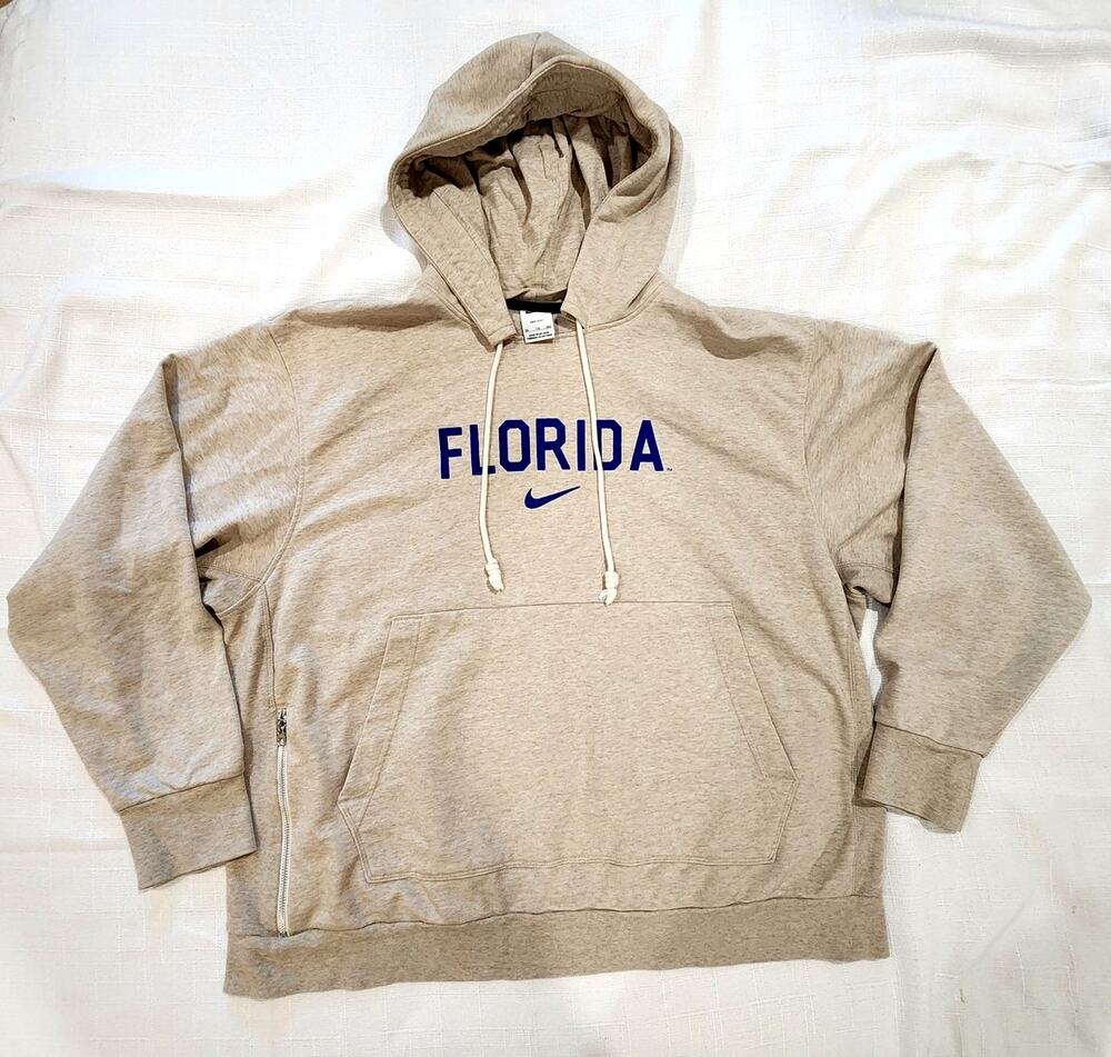 Nike Florida Gators Dri-Fit Pullover Hoodie Mens XXL Oatmeal Tan